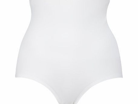 Bhs Womens White Bonded Belly Buster Shaping Brief,