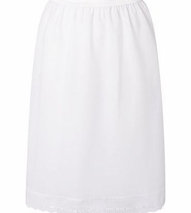Bhs Womens White Cotton 24`` Slip, white 4804670306