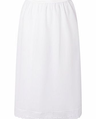 Bhs Womens White Cotton 31`` Slip, white 4804680306