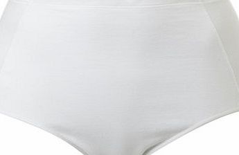 Bhs Womens White Cotton Shaping Brief, white