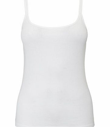 Womens White Double Strap Cami, white 2420850306