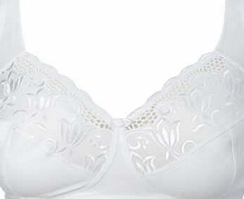 Bhs Womens White Iris Non-Wired Total Support Bra,
