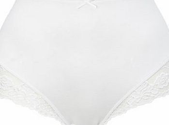 Bhs Womens White Lace Full Brief, white 4803870306