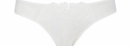 Bhs Womens White Lace Knicker, white 2304170306