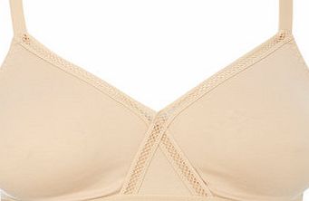 Bhs Womens White/Nude 2 Pack Non-Wired Cotton Cross