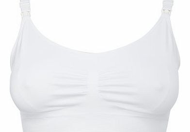 Womens White Seamfree Nursing Bra, white