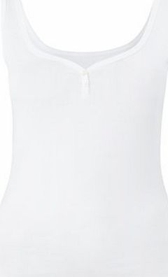 Bhs Womens White Sweetheart Vest, white 2424030306