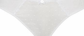 Bhs Womens White Woven Spot Knicker, white 2304640306