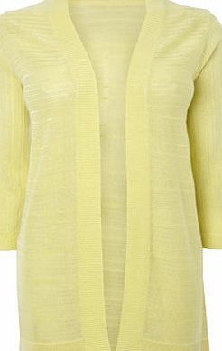 Bhs Womens Yellow Thick And Thin Cardigan, yellow