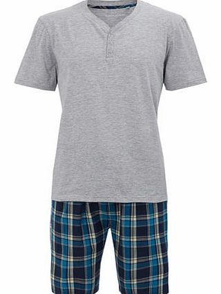 Bhs Woven Cotton Loungewear Set, Grey BR62P03EGRY