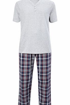 Bhs Woven Cotton Loungewear Set, Grey BR62P04FGRY