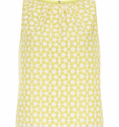 Bhs Yellow Daisy Burnout Shell Top, yellow 19120472383