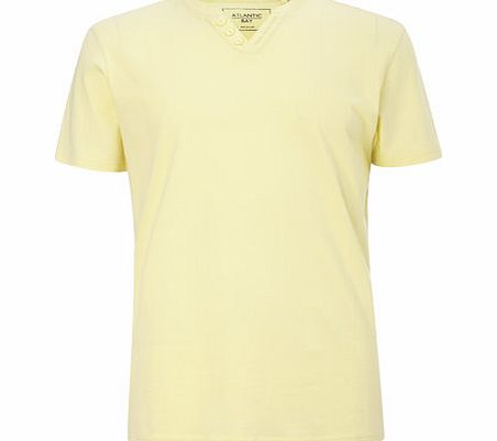 Bhs Yellow Notch Neck T-Shirt, Yellow BR52B11GYLW