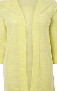 Bhs Yellow Thick And Thin Cardigan, yellow 588612383