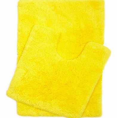 Yellow Ultimate bath and pedestal mats range,