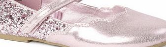 Bhs Younger Girls Occasion Pink Glitter Shoes, pink