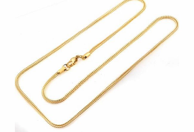 Bhtrading Chain BHtrading Mens Gold Stainless Steel Necklace Link Chain,Width 2.5MM,Length 28 Inches
