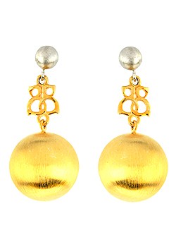 Biba Gold Plated Ball Drop Earrings LB297/59