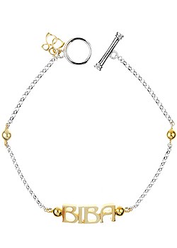 Biba Silver and Gold Plated Logo Bracelet LB297/2