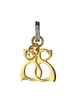 Biba Silver and Gold Plated Logo Charm LB297/117