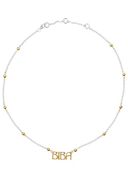 Biba Silver and Gold Plated Logo Necklace LB297/1