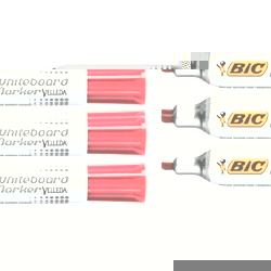 Bic 1781 Whiteboard Marker Red Pack 12