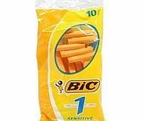 Bic 1Blade Razor Sensitive Disposable (10)