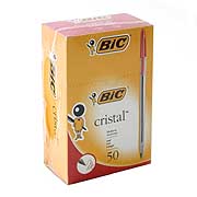 Bic Cristal Medium Red Ballpoint Pens