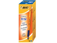 BIC Orange Grip ballpoint pen with fine 0.7mm