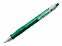 Velocity retractable pen with green gel ink
