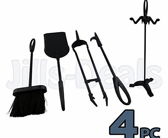 Bid Buy Direct 4pc Fireside Set - Ideal For Protection From Fire (Pack of 1)