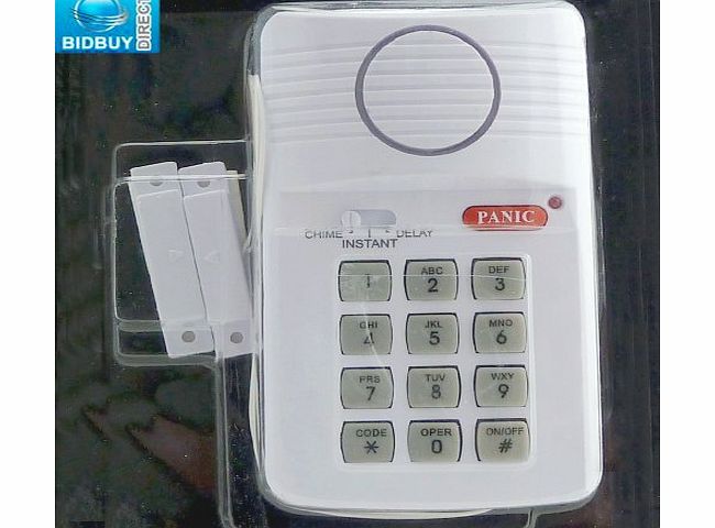 Bid Buy Direct Security Keypad Alarm System - 110DB Siren - For Doors, Sheds, Garages, Sliding Doors - Simple to Install - No Wiring Required
