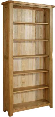 bideford Oak 78in x 36in Large Bookcase