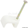 Bags 2mm White Flat Cable Clips Pack of 100