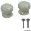 Big Bags 38mm White Mozart Cupboard Knobs