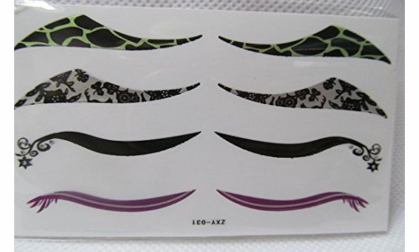 Big Bargain Black Temporary Eye Tattoo Transfer Eyeshadow Eyeliner Stickers