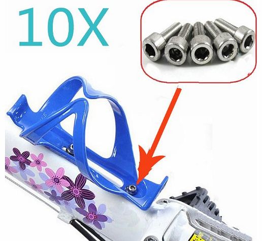 10x Bicycle Cycle Bike Bottle Cage Holder Hexagon Screws Bolts