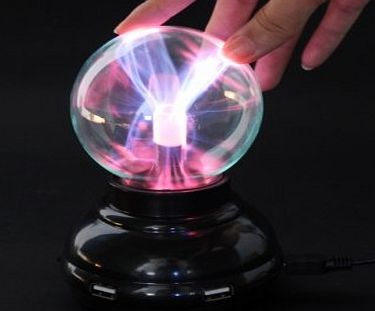 Big Bargain Store 4 Ports USB 2.0 HUB Plasma Ball Sphere Light Novelty