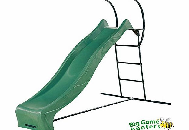 Big Game Hunters Heavy Duty Wavy Garden Slide with Strong Metal Steps - 3m slide, 1.5m steps