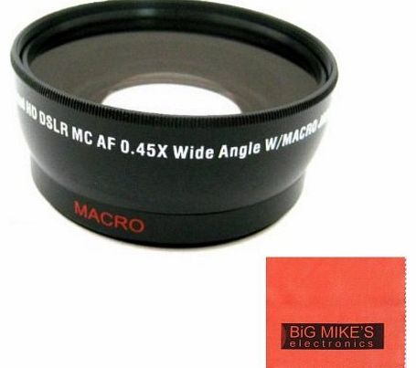 Big Mikes  52Mm Wide Angle Lens For Nikon D90, D3000, D3100, D3200, D5000, D5100, D5200, D5300, D7000, D300, D300S, D600, D610, D700, D800, D800E Digital Slr Cameras Which Has Any Of These Nikon Lenses