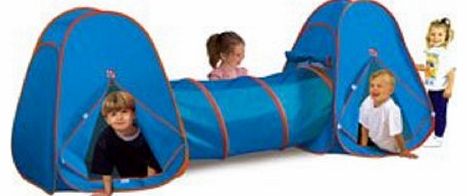Amazing Indoor Outdoor Pop Up Combo Playtents with Tunnel Blue Play House for Girls Boys Pretend Play Cheap Kids Toys Commercial Pop Up Play Tent Playground Equipment Residential Home Garden Blue Red 
