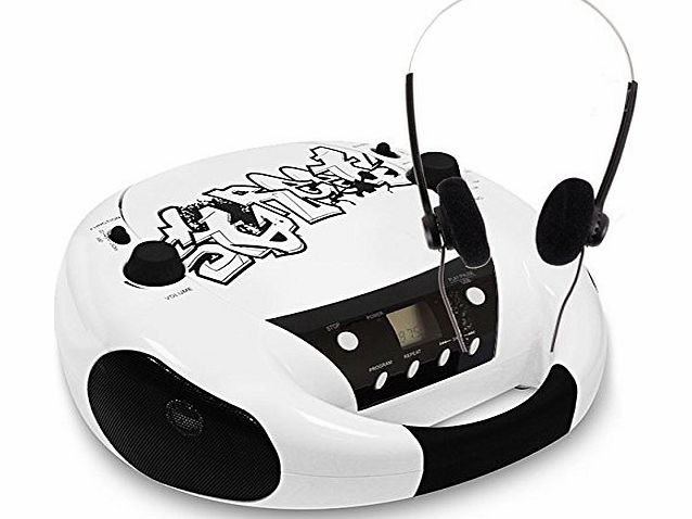 BigBen Interactive Stereo portable CD FM Radio CD Player MP3 AUX children know music system Headphones