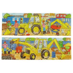 Bigjigs Toys 2 x 6 Piece Duo Digger Puzzles