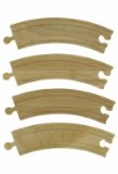 Bigjigs Toys 4 x Long Curves Track Accessory