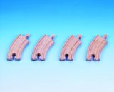 Bigjigs Toys 4 x Short Curved Track Accessory