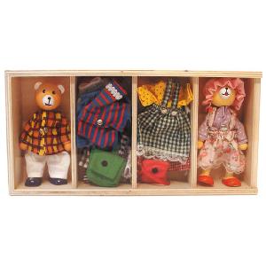 Bigjigs Toys Dress Up Bears with Wardrobe