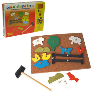 Bigjigs Toys Farn Pin-a-Shape Set