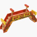 Bigjigs Toys Ltd Wooden Train Track Accessories - Double Track Footbridge (compatible with other leading brands) - Bigjigs Rail