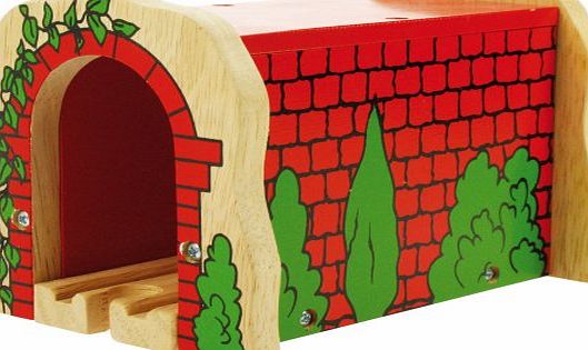 Bigjigs Toys Red Brick Tunnel Track Accessory