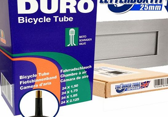 Bike Tubes Direct DURO Branded Cycle Inner Tubes - 24`` x 1.75 to 1.95/2.125 - (Universal Schrader Valve)